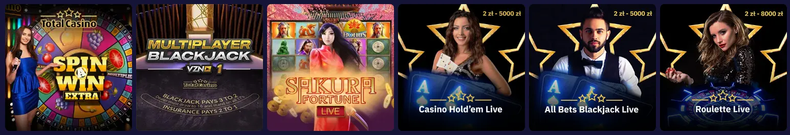 Studia i dostawcy TOTAL CASINO PL
